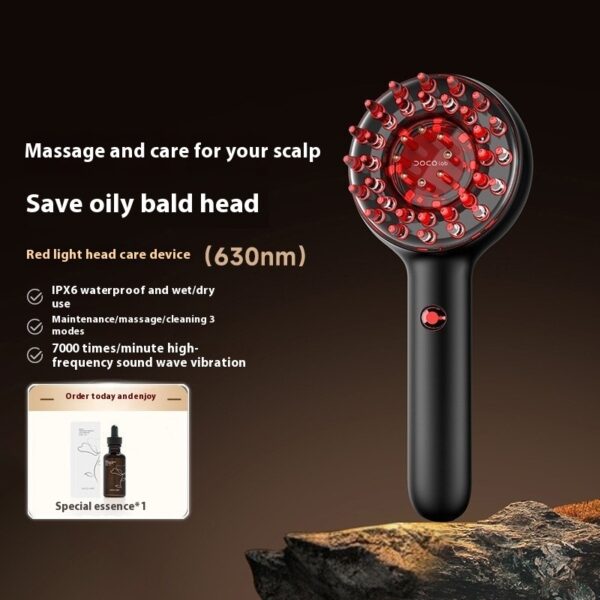Red Light Scalp Massager – Deep Cleaning & Vibration Therapy Brush | GlowTech™